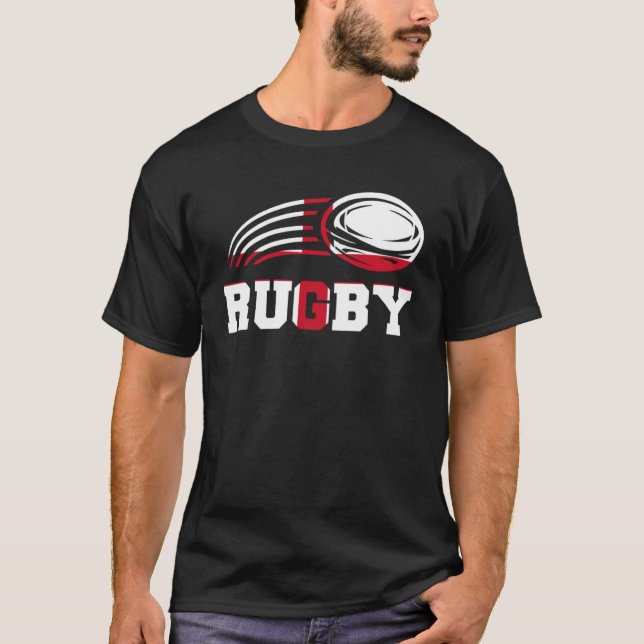 England Sport Rugby Athlete Rugby Player Graphic E T-Shirt (Front)