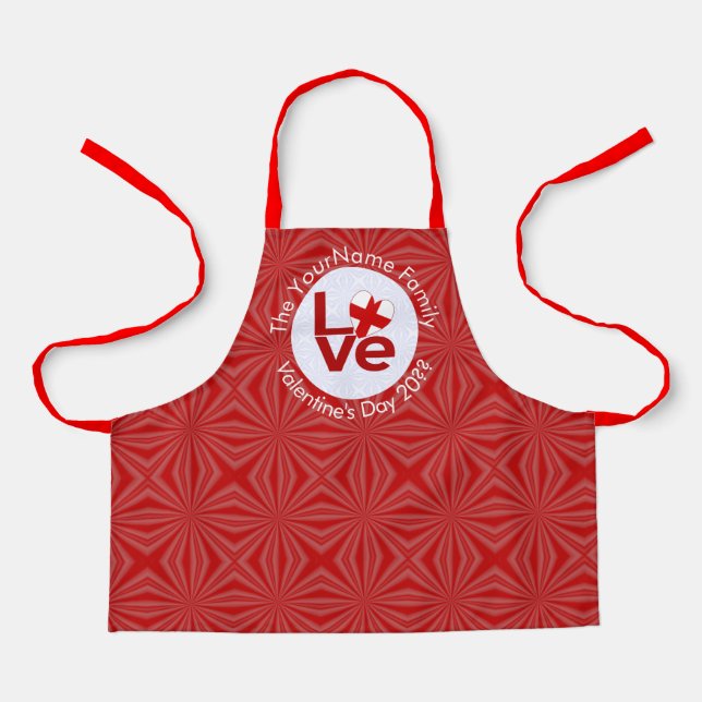 England St George Cross Flag LOVE Personalize Kid Apron (Front)