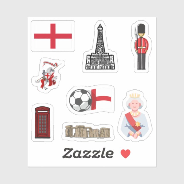 England Stickers (Sheet)