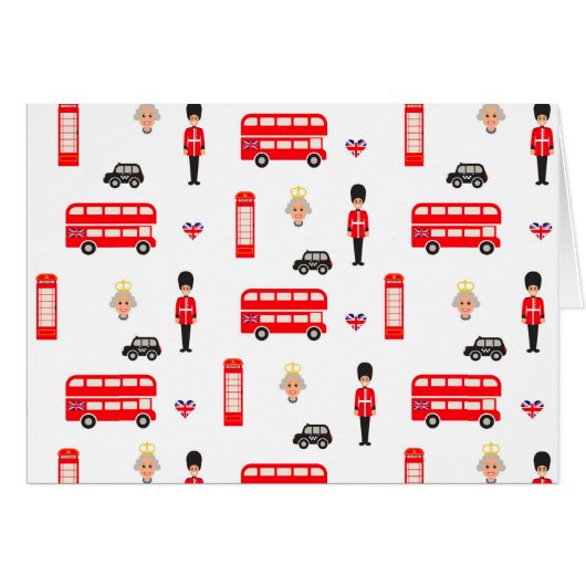 England Symbols Pattern Cards (Front Horizontal)
