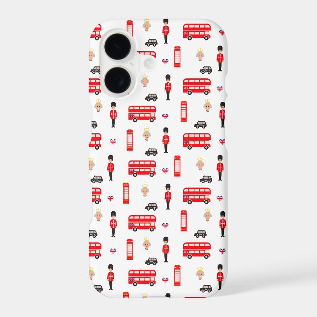 England Symbols Pattern Iphone Case (Back)
