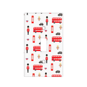 England Symbols Pattern Light Switch Cover
