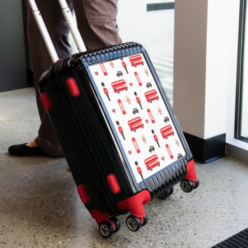 England Symbols Pattern Luggage
