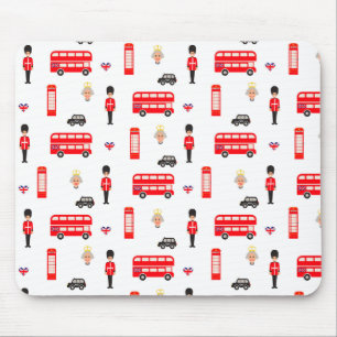 England Symbols Pattern Mouse Pad