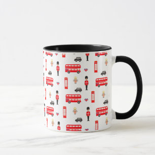 England Symbols Pattern Mug