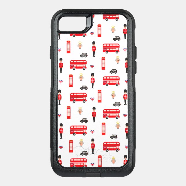 England Symbols Pattern Otterbox iPhone Case (Back)