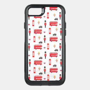 England Symbols Pattern OtterBox Commuter iPhone SE/8/7 Case