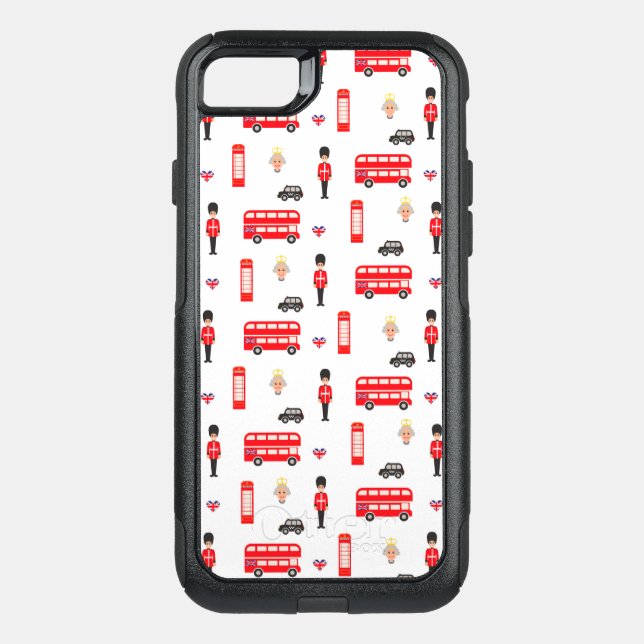 England Symbols Pattern Otterbox iPhone Case (Back)