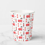 England Symbols Pattern Paper Cups