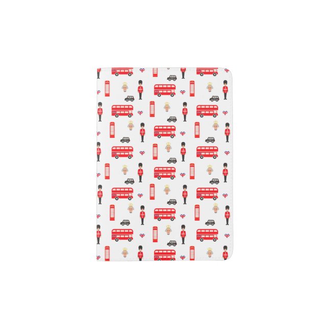 England Symbols Pattern Passport Holder (Front)