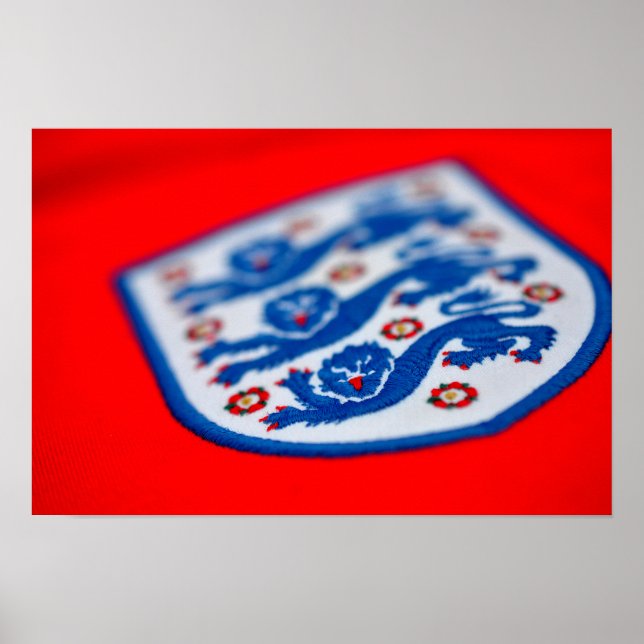 England Three Lions Shirt Badge Poster (Front)