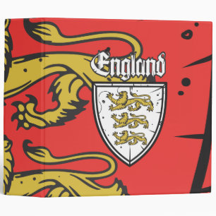 England Three Lions Wooden Shield Binder