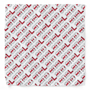 England Typography English Flag Colors Bandana
