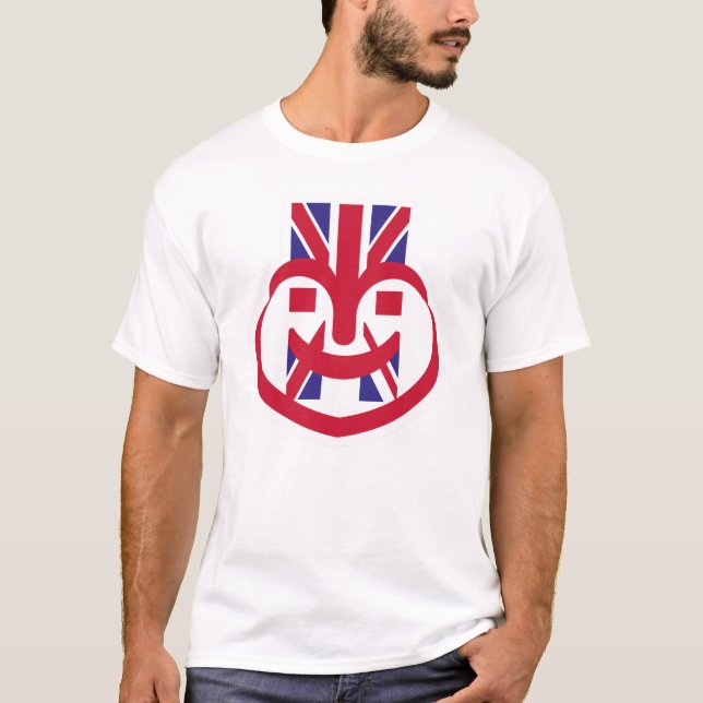 ENGLAND UK FACE HEART BY MASANSER T-Shirt (Front)