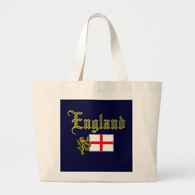 England UK Large Tote Bag (Front)
