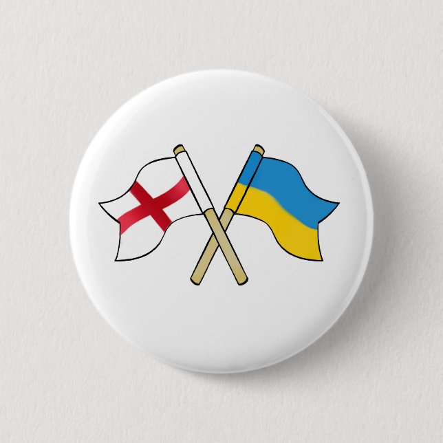 England & Ukraine Unite Button (Front)