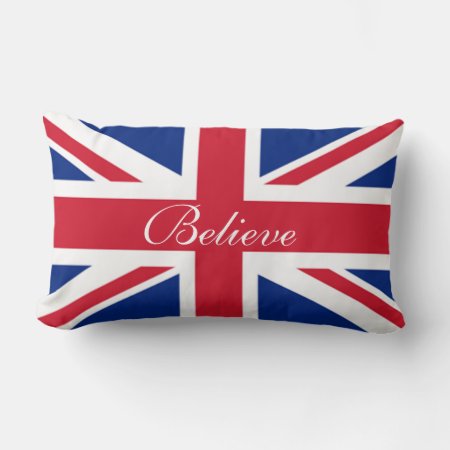 England Union Jack Flag Lumbar Throw Pillow