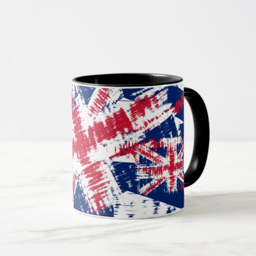 ENGLANDUNITED KINGDDN flag sun reflections stroke Mug