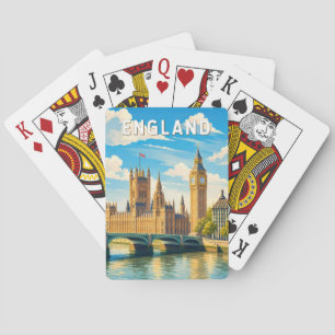 England United Kingdom Illustration Travel Art Poker Cards