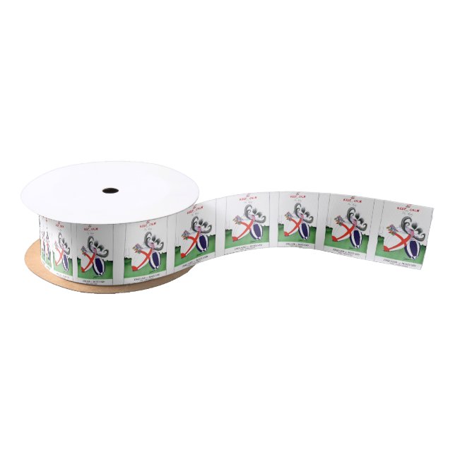 england v scoland rugby balls from tony fernandes satin ribbon (Spool)