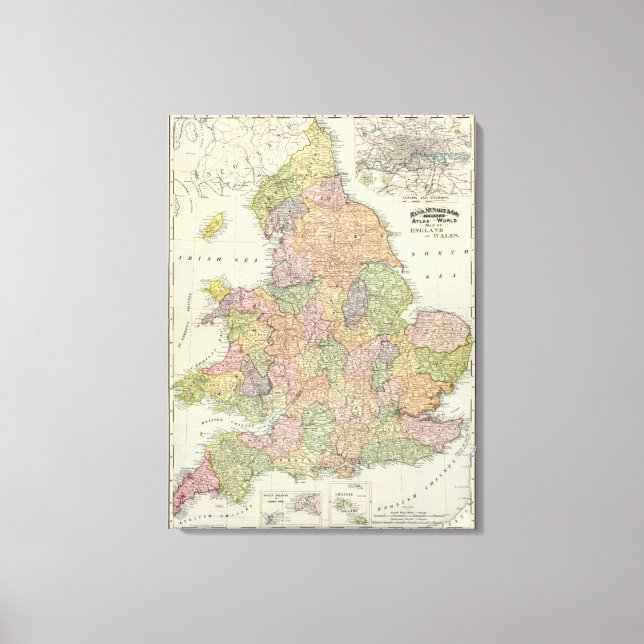 England, Wales 4 Canvas Print (Front)