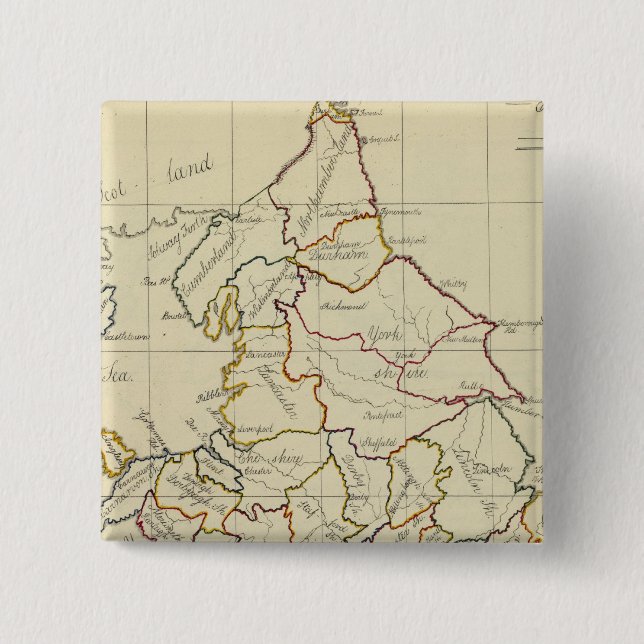 England, Wales 4 Pinback Button (Front)