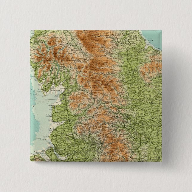 England & Wales, northern section Button (Front)