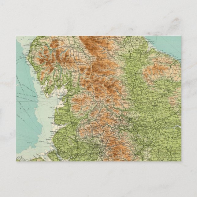 England & Wales, northern section Postcard (Front)