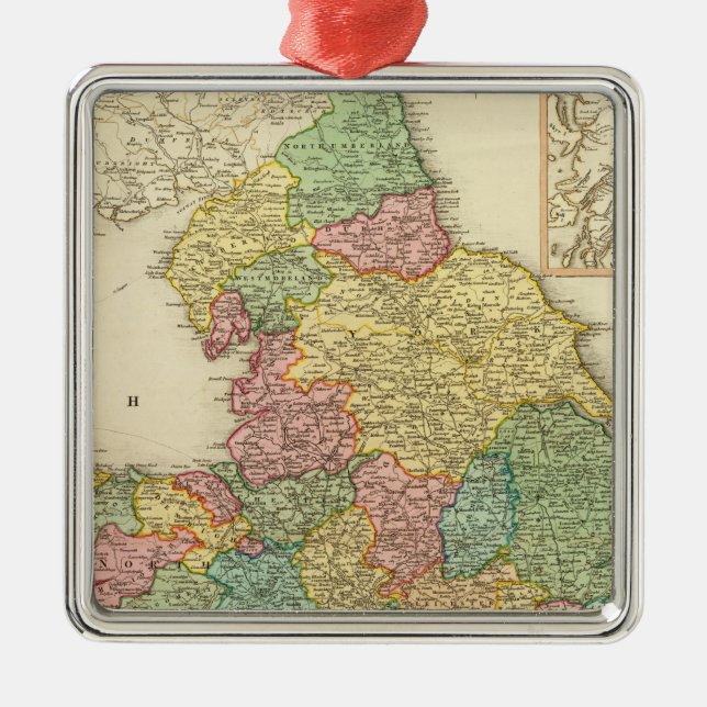 England, Wales, Scotland Metal Ornament (Front)