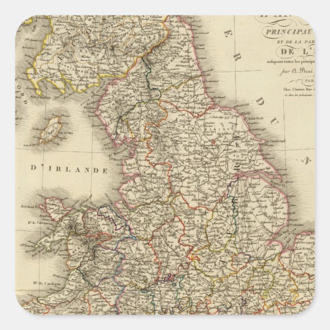 England, Wales Square Sticker (Front)