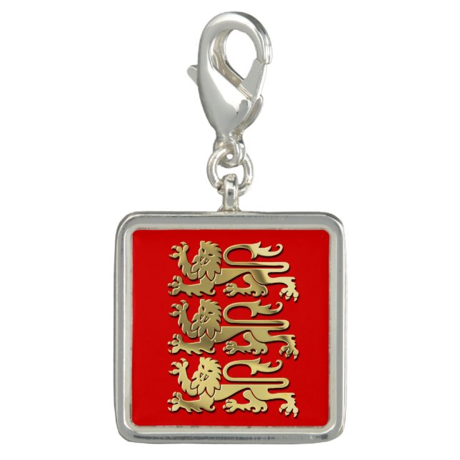 England's Great Seal of King Richard The Lionheart Charm (Front)