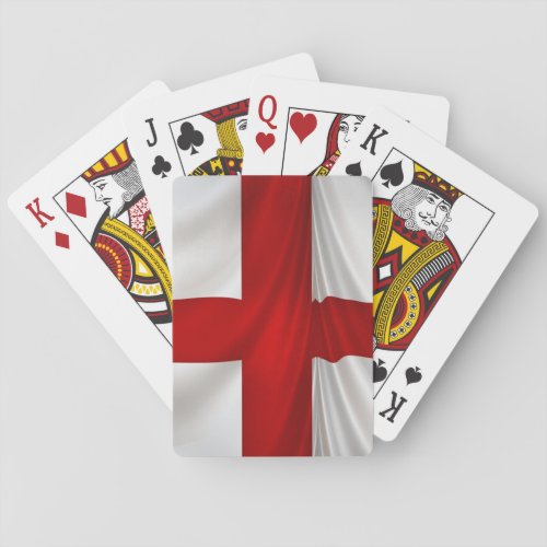 Englands St George Cross Patriotic Flag Poker Cards