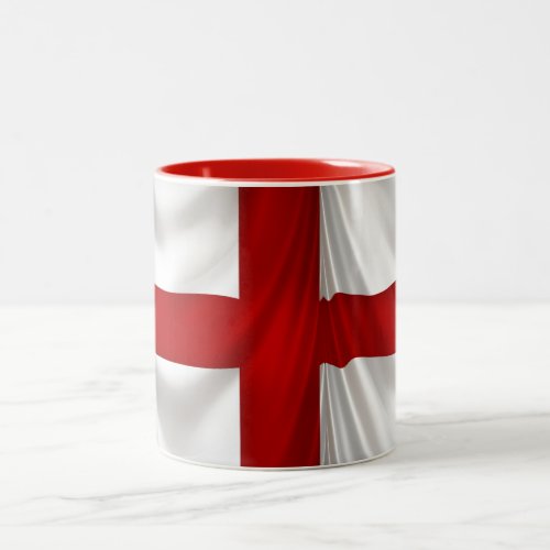 Englands St George Cross Patriotic Flag Two_Tone Coffee Mug