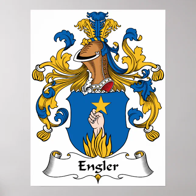 Engler Family Crest Poster | Zazzle