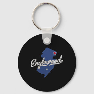 Englewood New Jersey Nj Map Keychain