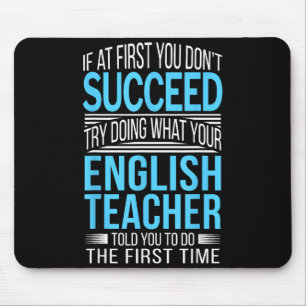 Englieacher If At First You Don't Succeed Funny Sm Mouse Pad