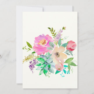 English Afternoon Garden Monogram Invitation