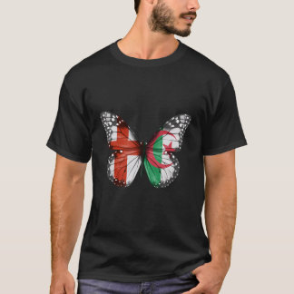 English Algerian Flag Butterfly T-Shirt