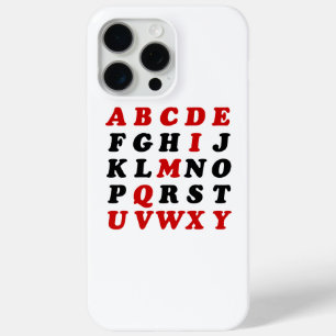 English Alphabet iPhone 15 Pro Max Case