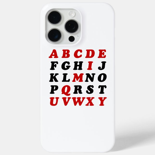 English Alphabet Case-Mate iPhone Case (Back)