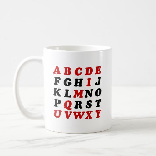 English Alphabet Coffee Mug