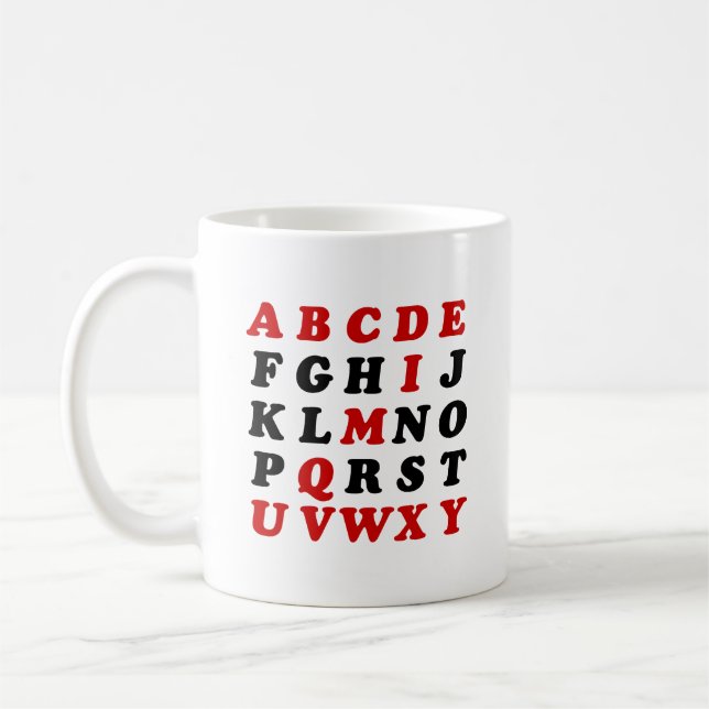 English Alphabet Coffee Mug (Left)