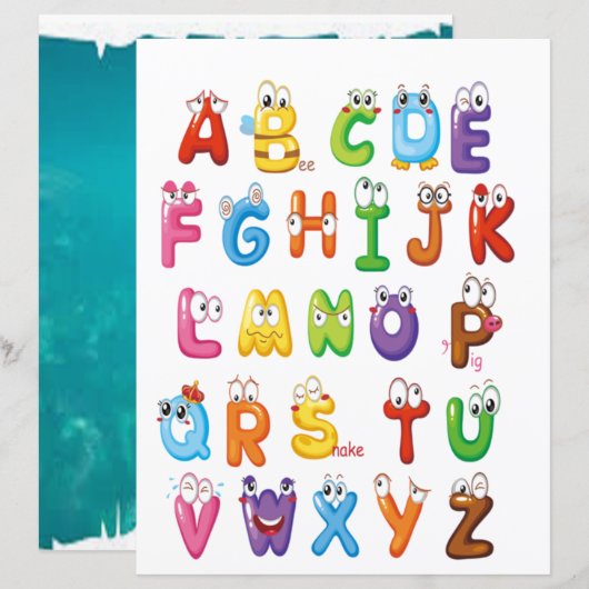 English Alphabet For Kids (Front/Back)
