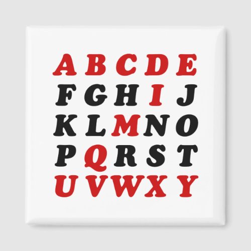 English Alphabet Magnet