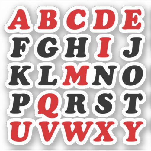 English Alphabet Sticker