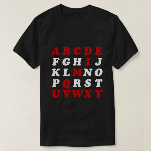 English Alphabet T_Shirt