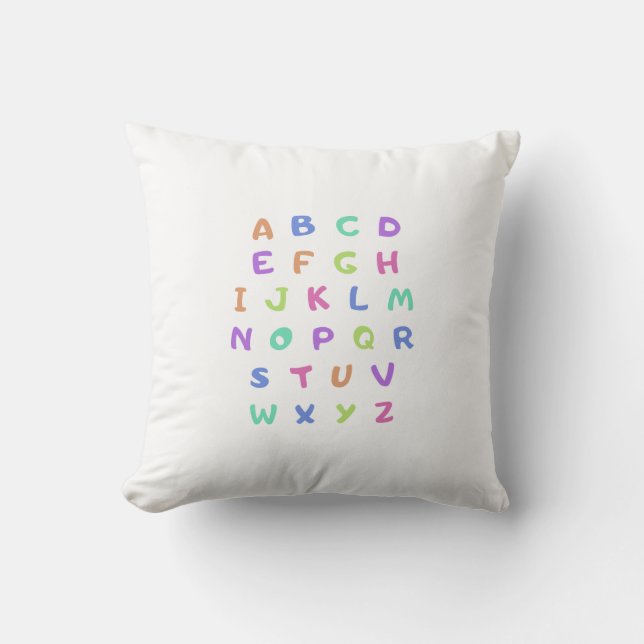 English alphabet throw pillow (Front)