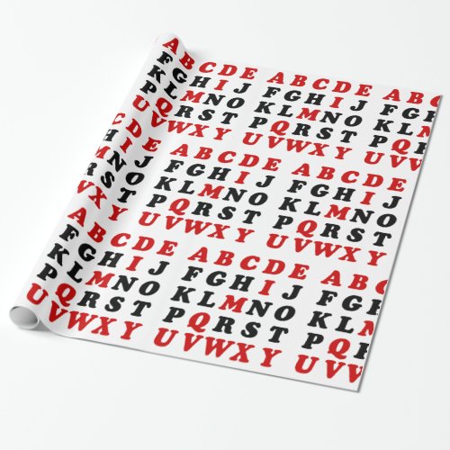 English Alphabet Wrapping Paper