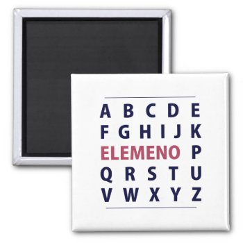 English Alphapbet Elemeno Song Magnet by The_Shirt_Yurt at Zazzle