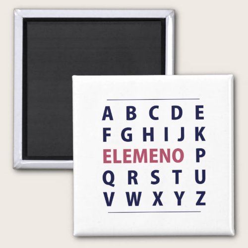 English Alphapbet ELEMENO Song Magnet